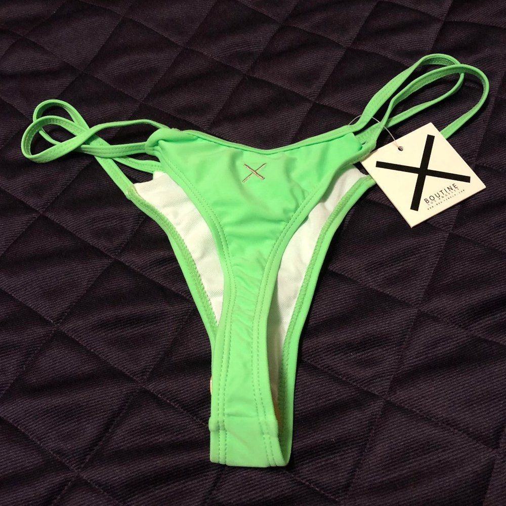 Boutine LA Lime Green Two Strap Bottoms - LARGE